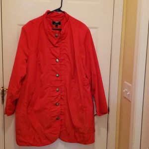Beautiful orange/red snap front jacket